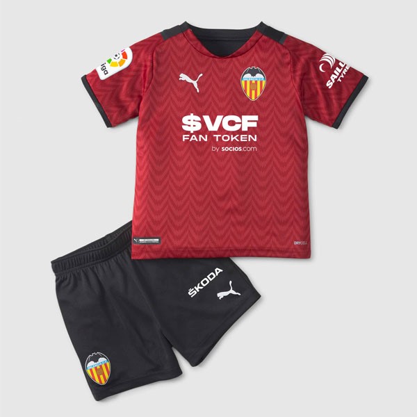 Auswärtstrikot Valencia Kinder 2021-2022 Günstige Fußballtrikots